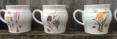 Buy Charming Set Of 6 Runtons Pottery Pickering N Yorkshire Mugs Floral Designs • 29£