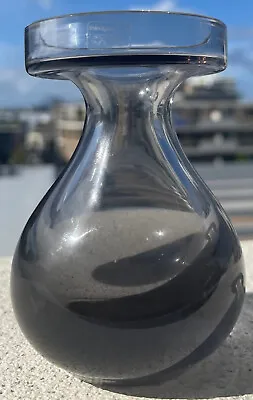 Buy Vintage Wedgwood Frank Thrower 80's Vase Candle Holder Grey Glass Vase 10.5 Cm • 18.94£