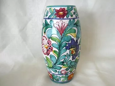 Buy Vintage Italian Sgraffito Hand Painted Majolica Vase 25cm • 22£