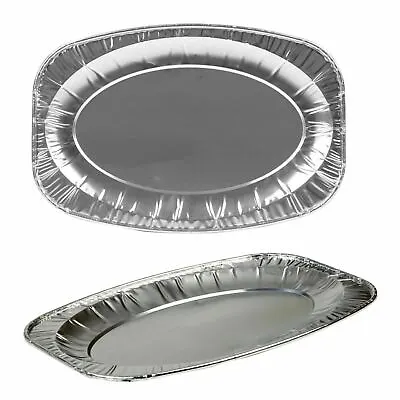 Buy Large Aluminium Foil Platters 22  Buffet Disposable Catering Food Tray Plate New • 13.99£
