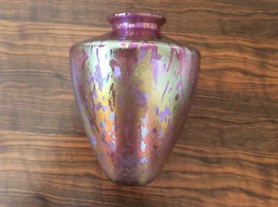 Buy Pretty Large Signed Royal Brierley Studio Range Iridescent Vase In Vgc • 65£