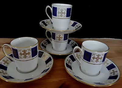 Buy Beautiful England Bone China Spode PERSIA 4 Coffee Cups Saucers • 20£