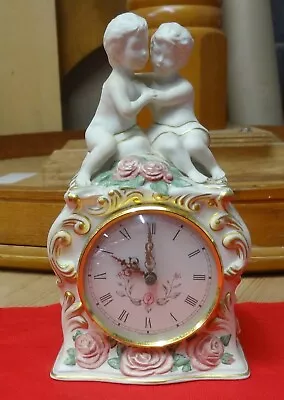 Buy Franklin Mint Porcelain Ornament With Clock Titled  The First Embrace  • 4£