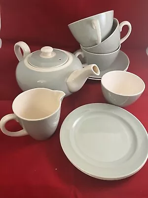 Buy Retro Poole Pottery 1950’s Tea Set  Cups Teapot Plates Bowl Milk Jug  Two Tone • 20£
