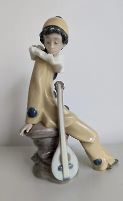 Buy NAO Lladro Figurine Wandering Minstrel - Clown With Mandolin - ref 1054 • 10£