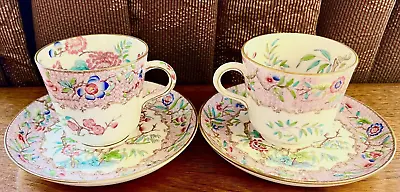 Buy 2x Antique 1840s Minton & Boyle Cup & Saucer Set 2643 Hand Painted Floral _RARE • 144.75£