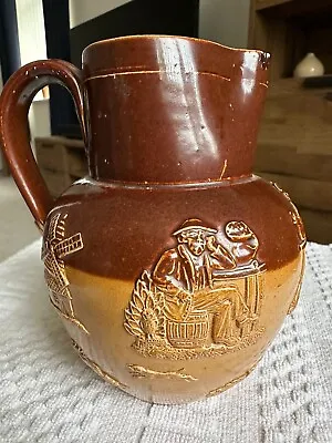 Buy An Antique Doulton Lambeth Stoneware Salt Glazed Jug With Moulded Scenes  • 19.99£