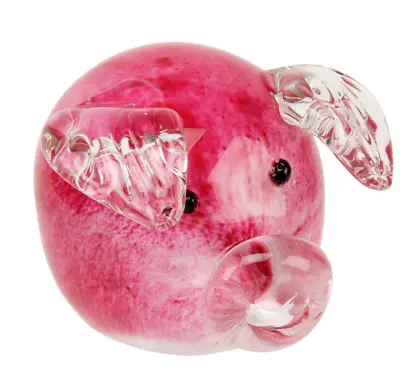 Buy Sophia Collection - Object D'Art Figure - Glass Pink Pig • 24.50£