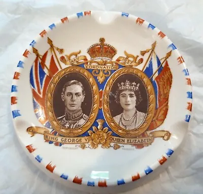 Buy Commemorative Ashtray Coronation King George VI & Elizabeth 1937 Coronet Ware   • 7£
