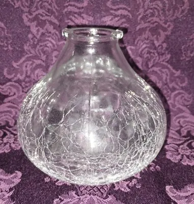 Buy Vintage Clear Crackle 4  Glass Decanter Vase Pontil Blenko Similar  • 11.36£