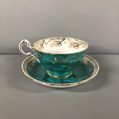 Buy  Royal Grafton Tea Cup Saucer Set Turquoise Dragon Bone China Homeware -CP • 7.99£