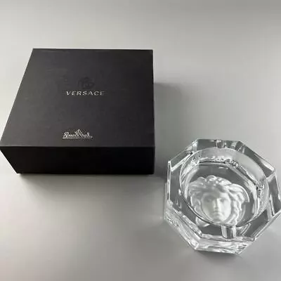 Buy Versace Rosenthal Medusa Motif Glass Ashtray 13cm Clear Crystal Tray  W/Box • 143.86£
