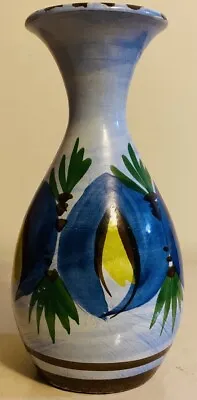 Buy Vintage Puerto Rican Art Pottery Handpainted Bud Vase 7” T 3”W • 23.83£