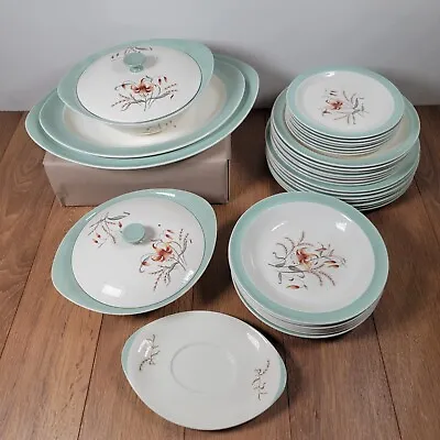Buy Wedgwood Tiger Lily Vintage 1950s Dinner Plate Set Of 33 Pieces • 149.99£