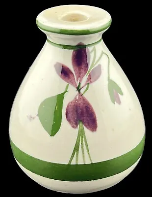 Buy Vintage Devon Violets Pottery Small Vase Hand Painted White & Purple 3” • 15.32£