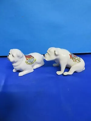 Buy Two Crested China Ware   Dogs   ( Bulldog & Pug) • 1.99£