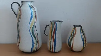 Buy 3 Ruscha Milano West German Pottery Vintage Midcentury Ceramic 50s WGP Vases • 130.77£