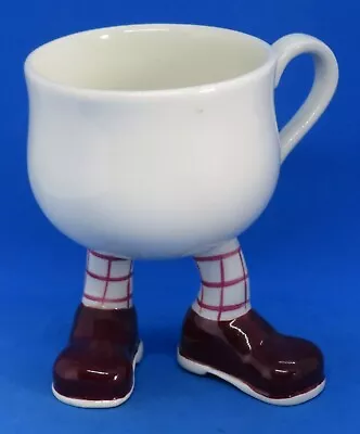 Buy . Carlton Walking Ware Vintage Art Deco Antique Checked Sock Teacup / Tea Cup • 35£