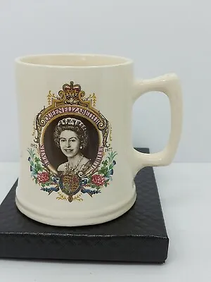 Buy Fordham Pottery Commemorative Tankard Silver Jubilee Queen Elizabeth II  Dalston • 8.95£
