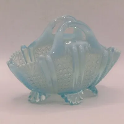Buy Davidson Victoria Blue Pearline Glass Bowl Vase RD96945 Circa 1888 • 24.95£