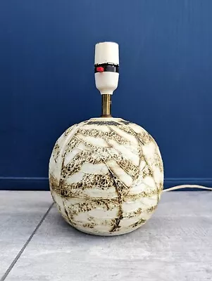 Buy Vintage Retro CARN POTTERY CORNWALL Ceramic Slip Table Lamp Ball Sphere Round • 120£