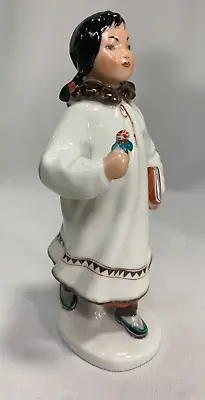 Buy Vtg Lomonosov Porcelain Yakut/Eskimo Girl Figurine Made In USSR 1950's PERFECT ! • 28.44£
