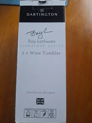Buy  Dartington Tony Laithwaite Wine Tumblers, Stemless Glasses, Crystal-New • 8.50£