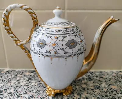 Buy Rare Antique Franz Walter Carlsbad Biedermeier Porcelain Chocolate Pot • 39.95£