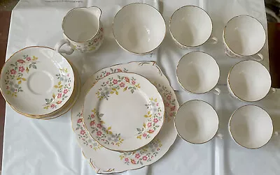 Buy Gladstone Fine Bone China Tea Set Floral Pattern Tea Cups Staffordshire England • 95£