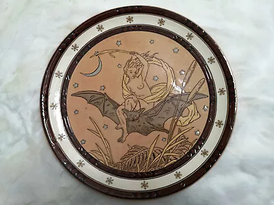 Buy MINTON Ariel Nymph Bat Moon Stars Antique Arts&crafts Art Nouveau Charger Plate • 1,999.99£