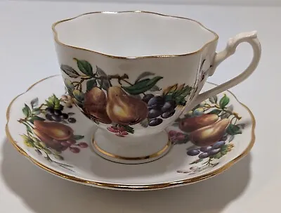 Buy Queen Anne Fine Bone China Cup And Saucer Set - England Fruit Series • 16.60£