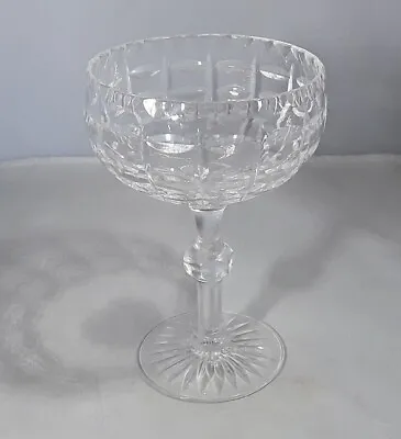 Buy  Vintage  Hand Cut Fancy Stem Crystal Art Deco Style Champagne Cocktail Glass • 15£