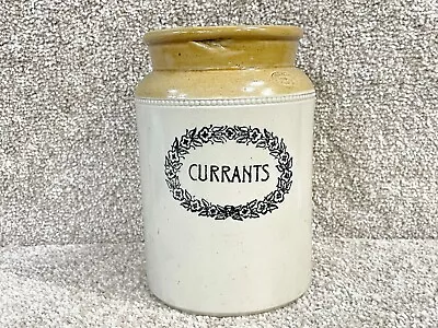 Buy Vintage Stoneware Salt Glaze Kitchen Utenisl / Currants Pot Canister • 22.99£