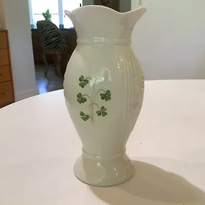Buy Donegal Belleek Ireland Parian China Shamrock Vase • 23.67£