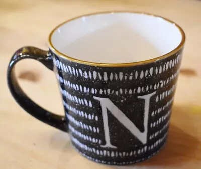 Buy Fox & Ivy (tesco) Large Mug With Intial N - Black/white Abstract Design. • 4.99£
