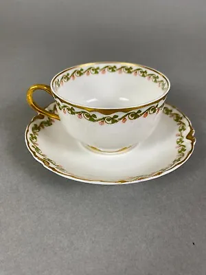 Buy Tea Or Coffee Cup & Saucer, Haviland China, Limoges France, Clover Leaf Pattern • 7.61£