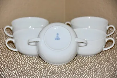 Buy Kaiser Fine Porcelain Germany Domino White Cream Soup Bowls X5 • 81.96£