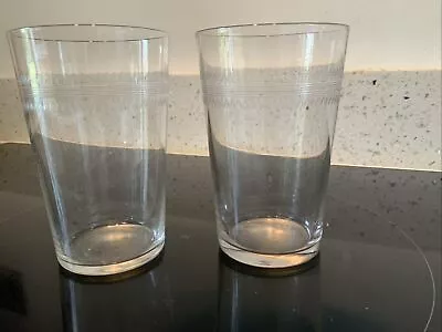 Buy Victorian Etched Tumblers X2 • 4.99£