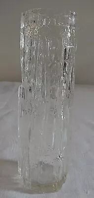 Buy Vintage Clear Glass Bark Effect Whitefriars Style  Vase Possibly Ravenhead • 8£