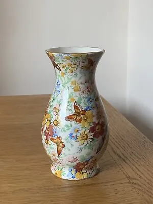 Buy Wade Pottery Butterfly Chintz Multicolor Gold Trim Vase Made In England • 14.99£