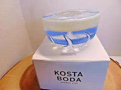 Buy Kosta Boda Candle Holder Monica Backstrom Taiga Series Blue Tea Light • 53.08£