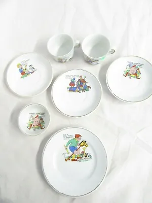 Buy Children's Nursery Rhyme China Tea Set -  Vintage Dolls Tea-party Set Of 8Pieces • 25£