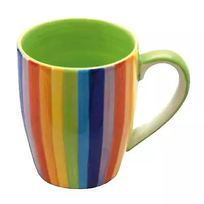 Buy Mug Rainbow Vertical Stripes Ceramic Hand Painted 11cm Height New • 10.99£