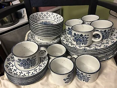 Buy SET 40 Midwinter Stonehenge Country Blue Service For 8- Plates Bowls Cups NICE! • 407.59£