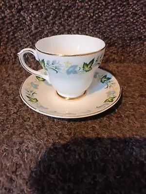 Buy Vintage Fine Bone China Cup And Saucer Gorgeous Leaf Pattern • 3.50£