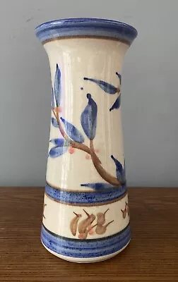 Buy Highland Pottery Newtonmore Scotland Blue Glazed Floral Ceramic 8” Vase 🏺 • 6£