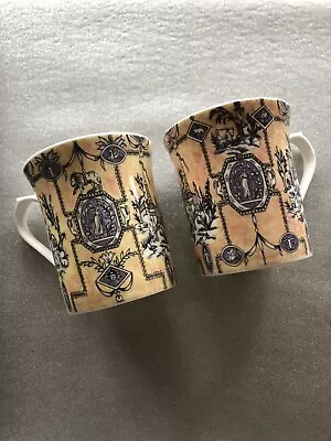 Buy Queens Fine Bone China Coffee Mugs X 2 Toile De Jouy Muses • 8.99£