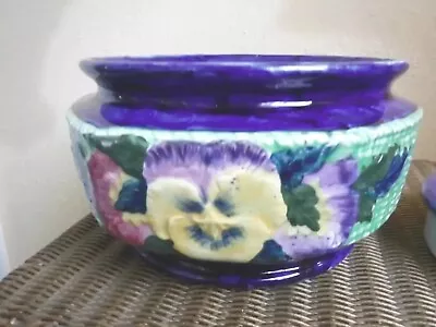 Buy Maling Ware Rose Bowl With Frog: Pansies Design By Ringtons  • 20£