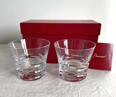 Buy BACCARAT 2012 Year Tumbler Crystal Rocks Glass Set Of 2 Clear Limited W/Box • 93.92£