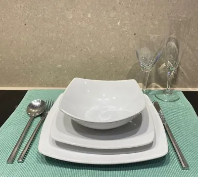 Buy Marks & Spencer Andante Square 8 Place Setting Dinnerware + Spares £400 • 95£